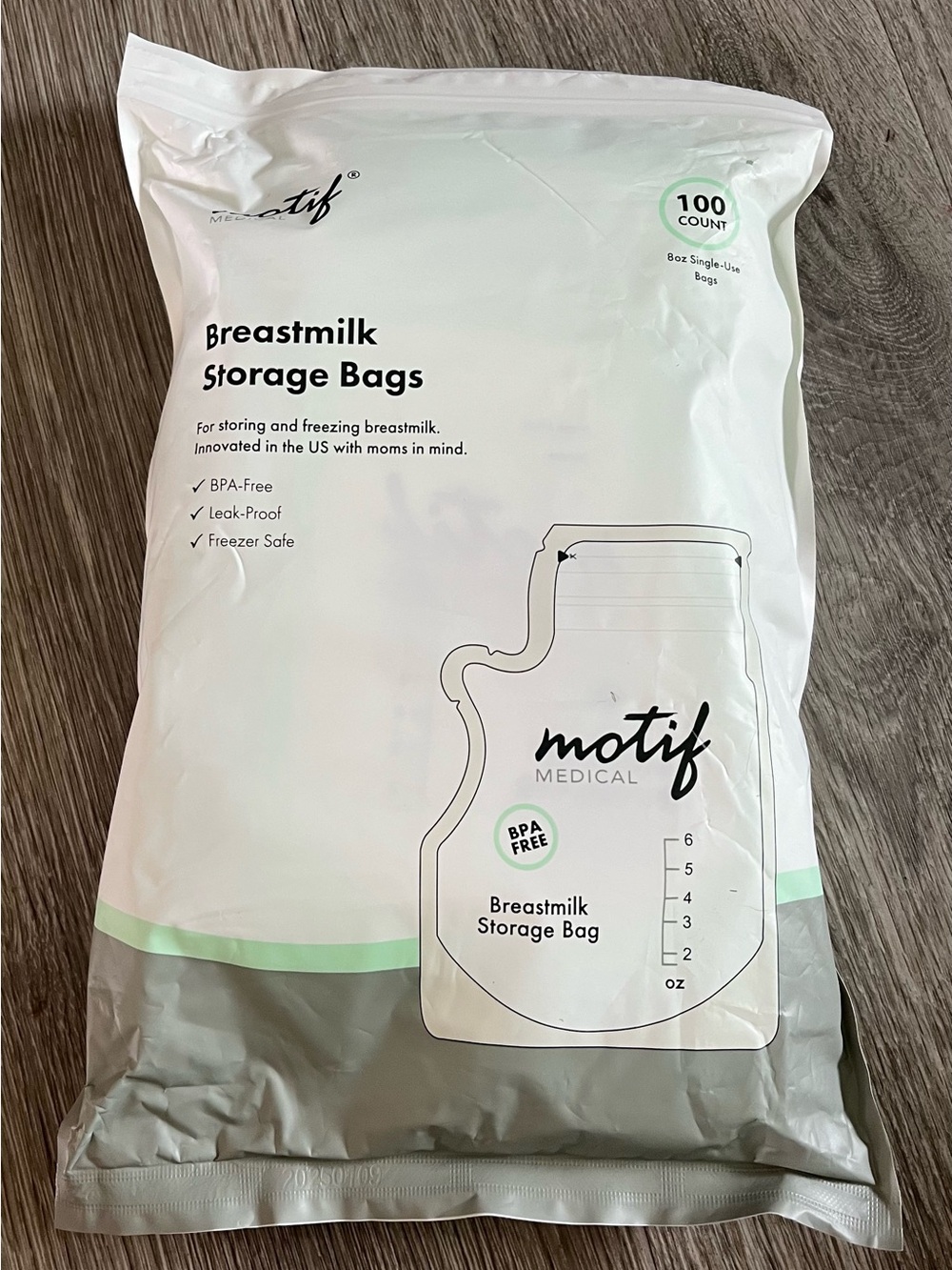 Motif Medical Breastmilk Storage Bags - 100 Count/ Unopened